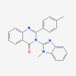 molecular formula C23H18N4O B12452930 3-(1-methyl-1H-benzimidazol-2-yl)-2-(4-methylphenyl)quinazolin-4(3H)-one 