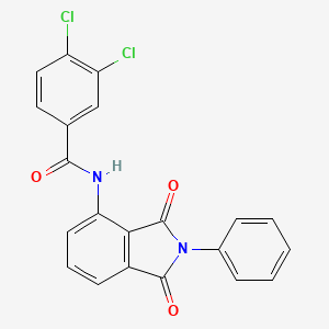 molecular formula C21H12Cl2N2O3 B12452937 3,4-dichloro-N-(1,3-dioxo-2-phenylisoindol-4-yl)benzamide 