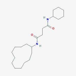 molecular formula C22H40N2O2 B12452952 N-cyclododecyl-N'-cyclohexylbutanediamide 