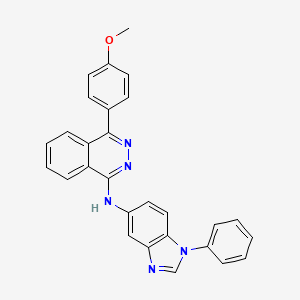 molecular formula C28H21N5O B12452972 4-(4-methoxyphenyl)-N-(1-phenyl-1H-benzimidazol-5-yl)phthalazin-1-amine 