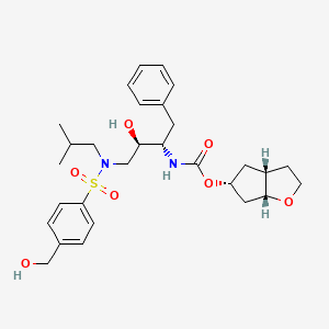 N-s-butyl-N-[(2R,3S)-3-({[(3aS,5R,6aR)-hexahydro-2H-cyclopenta[b]furan-5-yloxy]carbonyl}amino)-2-hydroxy-4-phenylbutyl]-4-(hydroxymethyl)benzenesulfonamide