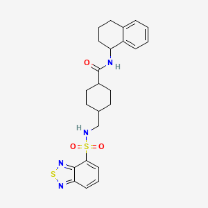 4-[(2,1,3-benzothiadiazol-4-ylsulfonylamino)methyl]-N-(1,2,3,4-tetrahydronaphthalen-1-yl)-1-cyclohexanecarboxamide
