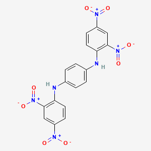 molecular formula C18H12N6O8 B12453055 N,N'-Bis(2,4-dinitrophenyl)benzene-1,4-diamine CAS No. 93805-13-1