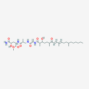 methyl 5-amino-4-hydroxy-2-[[3-[2-[[(8E,10E)-3-hydroxy-2,6,10,14-tetramethyl-7-oxoicosa-8,10-dienoyl]amino]prop-2-enoylamino]-2-methylpropanoyl]amino]-5-oxopentanoate