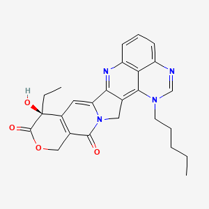 (10S)-10-ethyl-10-hydroxy-23-pentyl-8-oxa-4,15,21,23-tetrazahexacyclo[14.7.1.02,14.04,13.06,11.020,24]tetracosa-1,6(11),12,14,16(24),17,19,21-octaene-5,9-dione