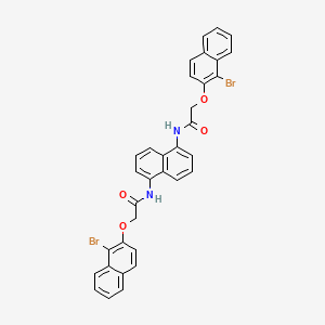 molecular formula C34H24Br2N2O4 B12453226 N,N'-naphthalene-1,5-diylbis{2-[(1-bromonaphthalen-2-yl)oxy]acetamide} 