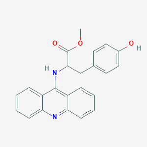 molecular formula C23H20N2O3 B12453318 Methyl 2-(acridin-9-ylamino)-3-(4-hydroxyphenyl)propanoate 