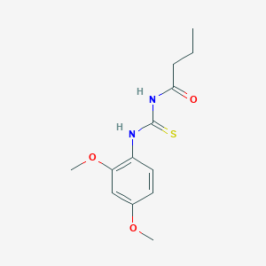 molecular formula C13H18N2O3S B12453320 N-[(2,4-dimethoxyphenyl)carbamothioyl]butanamide 