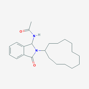 molecular formula C22H32N2O2 B12453366 N-(2-cyclododecyl-3-oxo-1H-isoindol-1-yl)acetamide 
