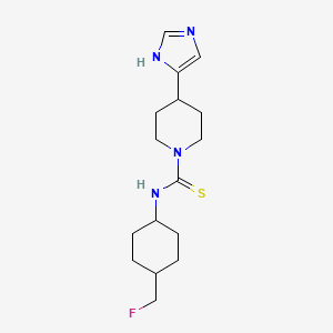 molecular formula C16H25FN4S B1245338 N-[4-(fluoromethyl)cyclohexyl]-4-(1H-imidazol-5-yl)piperidine-1-carbothioamide 