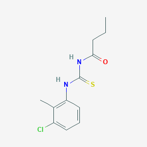 molecular formula C12H15ClN2OS B12453393 N-[(3-chloro-2-methylphenyl)carbamothioyl]butanamide 