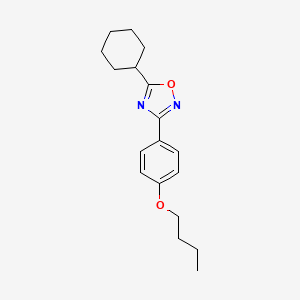 molecular formula C18H24N2O2 B12453407 3-(4-Butoxyphenyl)-5-cyclohexyl-1,2,4-oxadiazole 