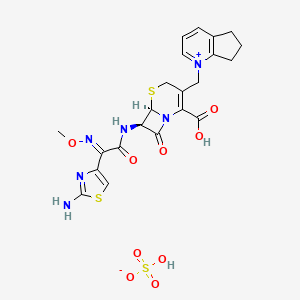 molecular formula C22H24N6O9S3 B1245341 Cefpirome sulphate 