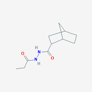 molecular formula C11H18N2O2 B12453445 N'-propanoylbicyclo[2.2.1]heptane-2-carbohydrazide 