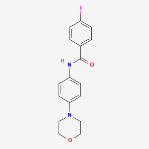 molecular formula C17H17IN2O2 B12453544 4-iodo-N-[4-(morpholin-4-yl)phenyl]benzamide 