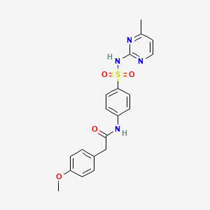 molecular formula C20H20N4O4S B12453592 2-(4-Methoxy-phenyl)-N-[4-(4-methyl-pyrimidin-2-ylsulfamoyl)-phenyl]-acetamide 
