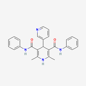 molecular formula C26H24N4O2 B12453629 2',6'-dimethyl-N,N'-diphenyl-1',4'-dihydro-3,4'-bipyridine-3',5'-dicarboxamide 
