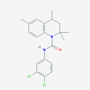 molecular formula C20H22Cl2N2O B12453645 N-(3,4-dichlorophenyl)-2,2,4,6-tetramethyl-3,4-dihydroquinoline-1-carboxamide 
