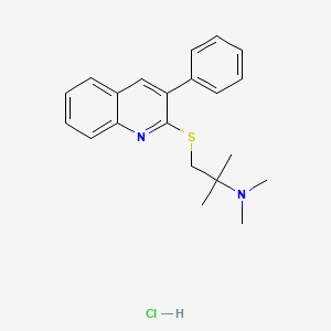 2-((2-(Dimethylamino)-2-methylpropyl)thio)-3-phenylquinoline hydrochloride
