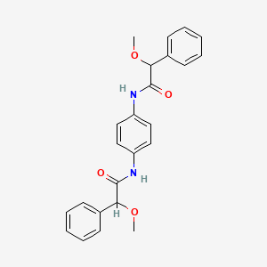 molecular formula C24H24N2O4 B12453689 N,N'-benzene-1,4-diylbis(2-methoxy-2-phenylacetamide) 