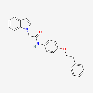 molecular formula C24H22N2O2 B12453695 2-(1H-indol-1-yl)-N-[4-(2-phenylethoxy)phenyl]acetamide 