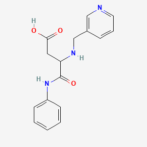 molecular formula C16H17N3O3 B12453715 N-phenyl-N~2~-(pyridin-3-ylmethyl)-alpha-asparagine 