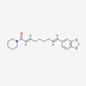 molecular formula C21H27NO3 B1245375 9-(2H-1,3-Benzodioxol-5-yl)-1-(piperidin-1-yl)nona-2,8-dien-1-one CAS No. 88660-10-0
