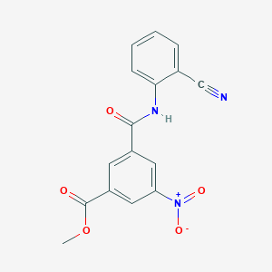 molecular formula C16H11N3O5 B12453759 Methyl 3-[(2-cyanophenyl)carbamoyl]-5-nitrobenzoate 