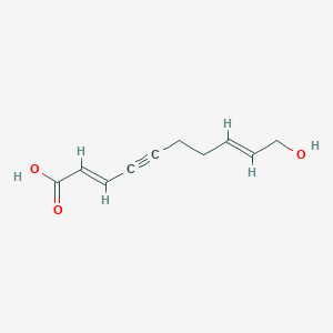 molecular formula C10H12O3 B1245378 10-hydroxy-(2E,8E)-decadien-4-ynoic acid 