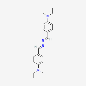 molecular formula C22H30N4 B12453783 4-(Diethylamino)benzaldehyde 2-[[4-(diethylamino)phenyl]methylene]hydrazone CAS No. 29228-93-1