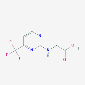 molecular formula C7H6F3N3O2 B12453813 N-[4-(Trifluoromethyl)pyrimidin-2-yl]glycine 