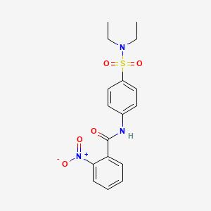 molecular formula C17H19N3O5S B12453850 N-[4-(diethylsulfamoyl)phenyl]-2-nitrobenzamide 