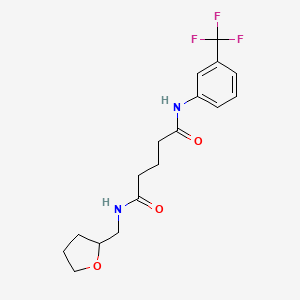molecular formula C17H21F3N2O3 B12453857 N-(oxolan-2-ylmethyl)-N'-[3-(trifluoromethyl)phenyl]pentanediamide 