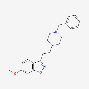 molecular formula C22H26N2O2 B1245386 3-(2-(1-Benzylpiperidin-4-yl)ethyl)-6-methoxybenzo[d]isoxazole 