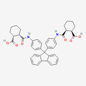 molecular formula C41H40N2O6 B12453879 (1R,2S)-2-{[4-(9-{4-[(1S,2R)-2-Carboxycyclohexaneamido]phenyl}fluoren-9-YL)phenyl]carbamoyl}cyclohexane-1-carboxylic acid 