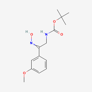 molecular formula C14H20N2O4 B12453881 tert-butyl N-[2-hydroxyimino-2-(3-methoxyphenyl)ethyl]carbamate 