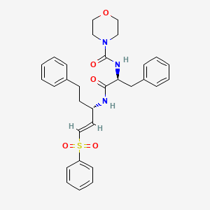N-[(2S)-1-[[(E,3S)-1-(Benzenesulfonyl)-5-phenylpent-1-en-3-yl]amino]-1-oxo-3-phenylpropan-2-yl]morpholine-4-carboxamide
