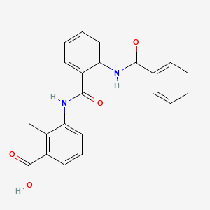 molecular formula C22H18N2O4 B12453904 2-Methyl-3-[({2-[(phenylcarbonyl)amino]phenyl}carbonyl)amino]benzoic acid 
