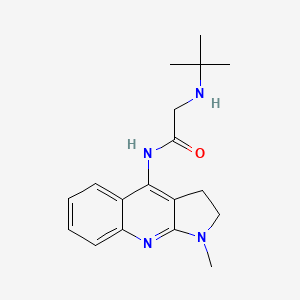 molecular formula C18H24N4O B12453909 N~2~-tert-butyl-N-(1-methyl-2,3-dihydro-1H-pyrrolo[2,3-b]quinolin-4-yl)glycinamide 