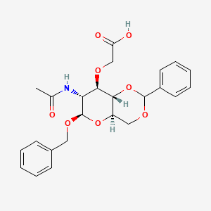 molecular formula C24H27NO8 B12453947 benzyl 2-(acetylamino)-4,6-O-benzylidene-3-O-(carboxymethyl)-2-deoxy-beta-D-glucopyranoside 
