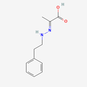 molecular formula C11H14N2O2 B1245395 2-(Phenylethylhydrazono)propionic acid CAS No. 66700-68-3