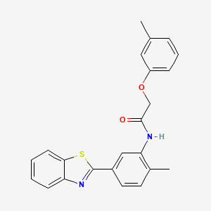 molecular formula C23H20N2O2S B12453957 N-[5-(1,3-benzothiazol-2-yl)-2-methylphenyl]-2-(3-methylphenoxy)acetamide 