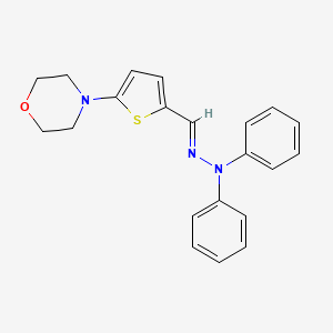 N-[(E)-(5-morpholin-4-ylthiophen-2-yl)methylideneamino]-N-phenylaniline