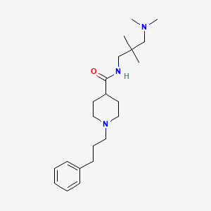 molecular formula C22H37N3O B12453964 N-[3-(dimethylamino)-2,2-dimethylpropyl]-1-(3-phenylpropyl)piperidine-4-carboxamide 