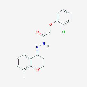molecular formula C18H17ClN2O3 B1245397 2-(2-Chlorophenoxy)-N'-[8-methyl-2,3-dihydro-4H-chromen-4-ylidene]acetohydrazide 