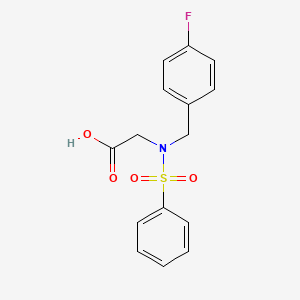 molecular formula C15H14FNO4S B12453995 N-(4-fluorobenzyl)-N-(phenylsulfonyl)glycine 