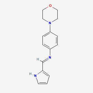 molecular formula C15H17N3O B12454000 4-(morpholin-4-yl)-N-[(E)-1H-pyrrol-2-ylmethylidene]aniline 