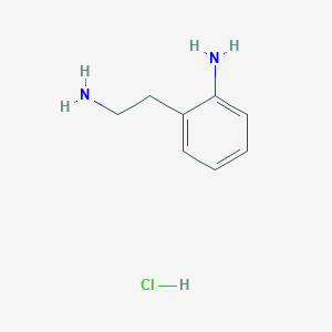 molecular formula C8H13ClN2 B12454008 2-(2-Aminoethyl)aniline hydrochloride 