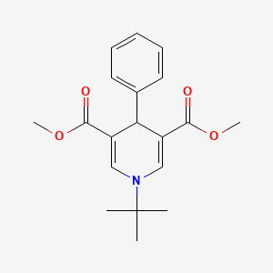 molecular formula C19H23NO4 B12454020 Dimethyl 1-tert-butyl-4-phenyl-1,4-dihydropyridine-3,5-dicarboxylate 