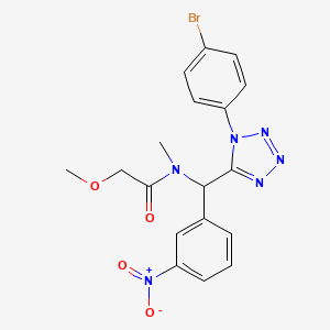 molecular formula C18H17BrN6O4 B12454029 N-{[1-(4-bromophenyl)-1H-tetrazol-5-yl](3-nitrophenyl)methyl}-2-methoxy-N-methylacetamide 